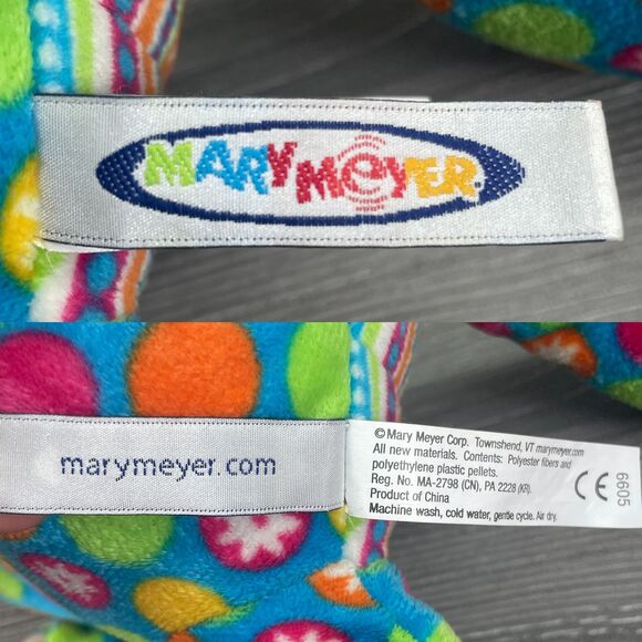 Mary Meyer Pizzaz Elephant Plush Pink Blue Stuffed Animal Corduroy Polka Dots - Picture 10 of 12